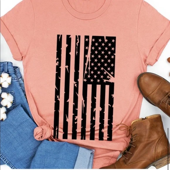 AMERICAN FLAG SHORT SLEEVE T-SHIRT - Picture 3 of 4
